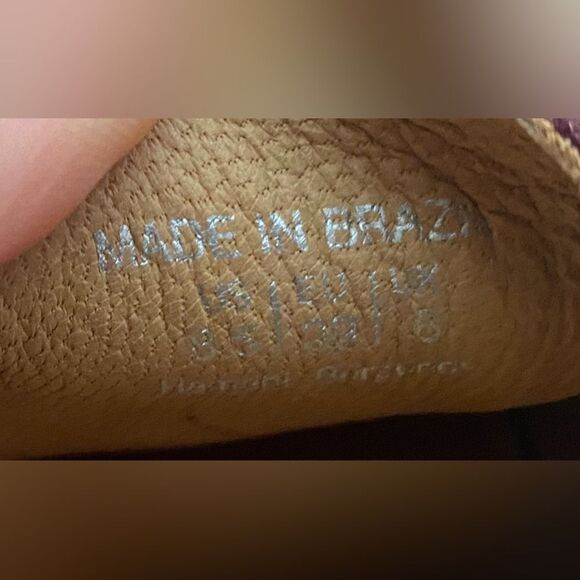 baldi london wine-colored shoes loafers with small platform size 8.5 made New - Picture 12 of 12